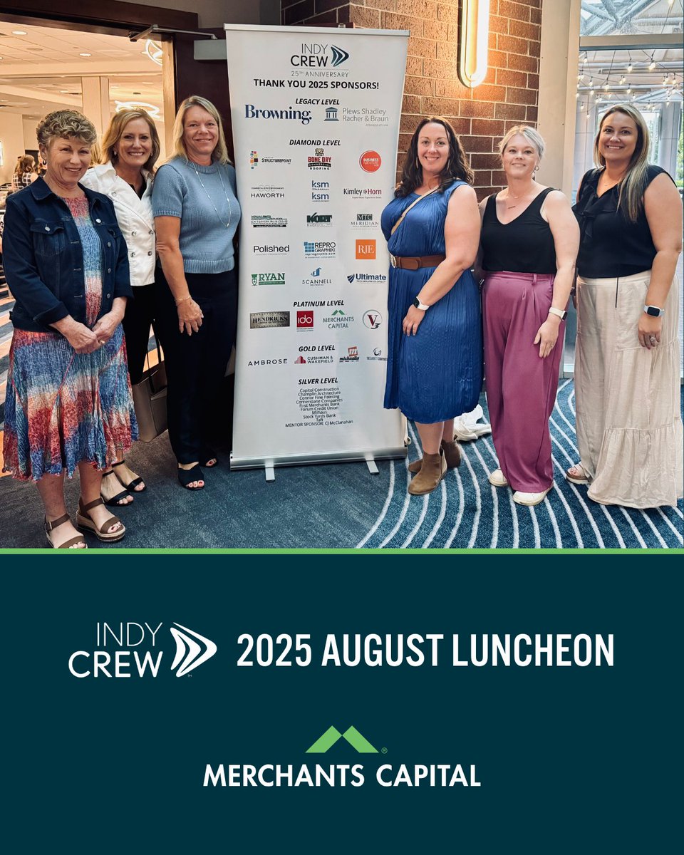 Merchants’ IndyCREW members and guests joined the August luncheon on Fort Wayne’s development boom—gaining insights into its growth strategy and key projects. We are a proud corporate sponsor of IndyCREW! Visit bit.ly/4iQF4rm to learn more about their 25 years of impact.