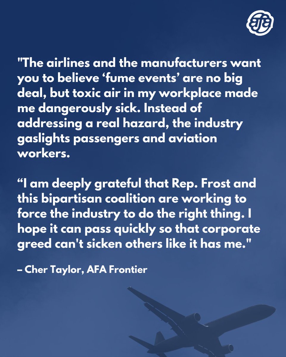 AFA Flight Attendants joined <a href="/RepMaxwellFrost/">Congressman Maxwell Alejandro Frost</a> this week for a roundtable discussion about the Safe Air on Airplanes Act. 

We are proud to support the legislation, introduced this week, to take critical steps toward ensuring the air we breathe at work is safe for everyone.