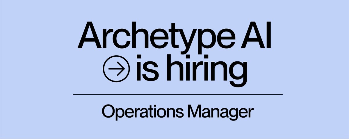 🚨 We're #hiring : Operations Manager

Be the operational backbone as we build Newton, our foundation Physical AI model &amp; platform.

You'll own lots of stuff including systems, vendor relationships, team events, and strategic projects.

5+ years ops experience. Startup experience