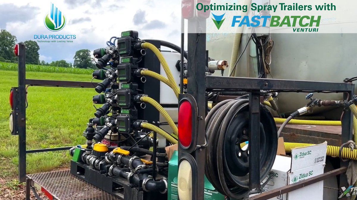 Spray trailers are essential—but slow, inefficient mixing wastes time and money.
The FastBatch™ Venturi System streamlines chemical loading for faster, more accurate applications.
Learn more: duraproducts.com/2025/04/10/opt…
#AgTech #FarmEfficiency #FastBatch #DuraProducts #SprayTrailers