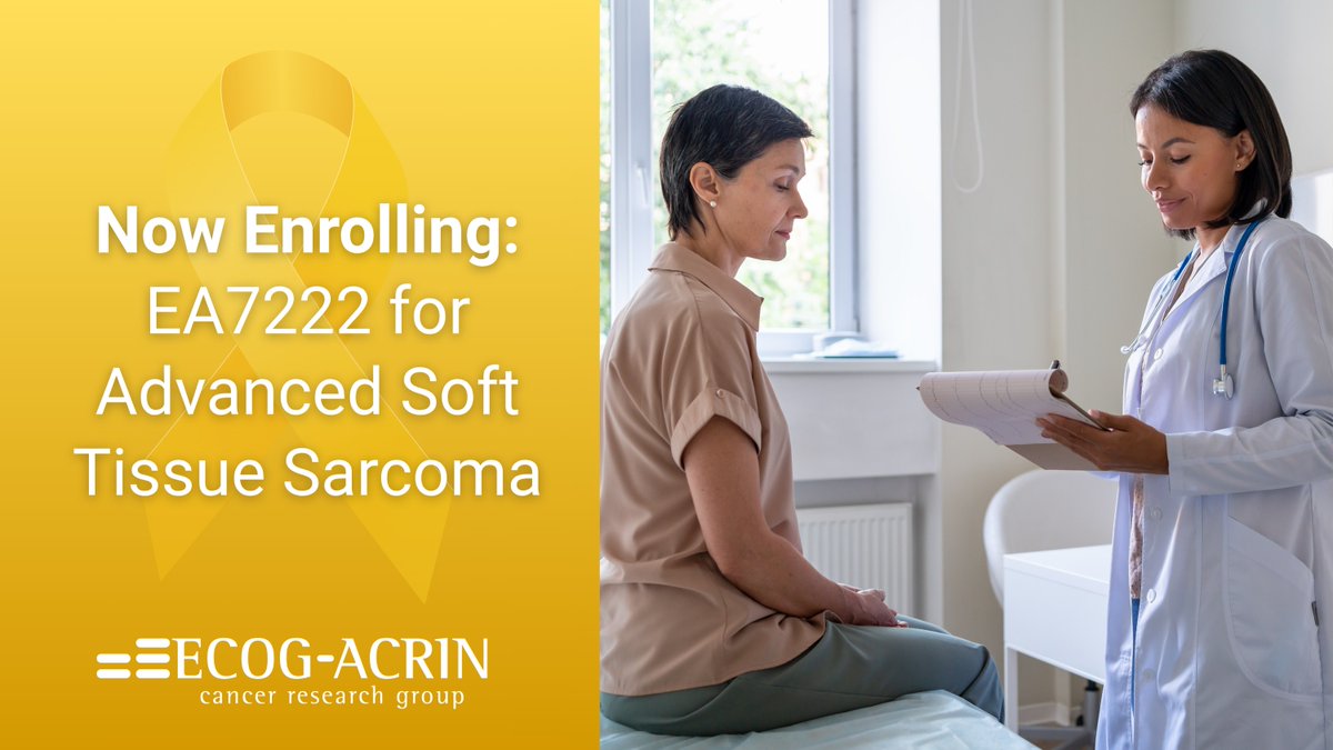 .<a href="/immunosarc/">Seth M. Pollack</a> of <a href="/LurieCancer/">Lurie Cancer Center</a> is leading EA7222, a randomized phase 3 trial of doxorubicin alone or in combination with pembrolizumab in patients with advanced UPS and related poorly differentiated #sarcomas. More here: bit.ly/EA7222 cc: <a href="/CureSarcoma/">Sarcoma Foundation of America</a>
