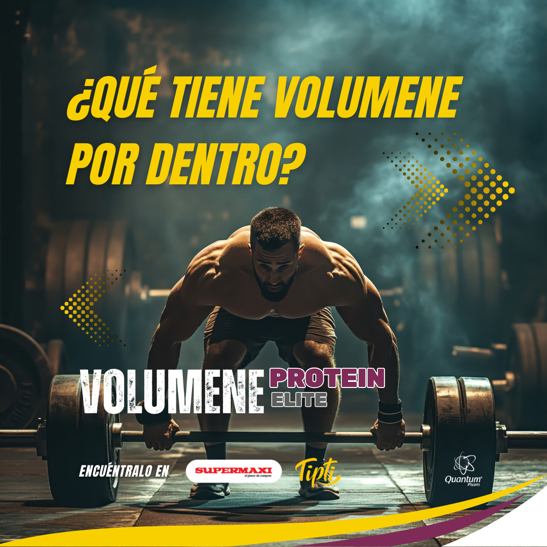QuantumPharm's tweet image. Volumene Protein Elite: absorción rápida, recuperación efectiva y energía para todo entrenamiento. 💪
#Supermaxi #Tipti