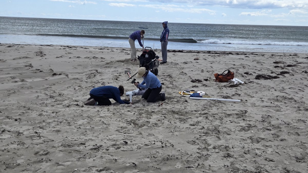 In the 'pre-lockout era', we joined colleagues from BIO and Queen's Uni to instrument the beach and offshore environment of Martinique Beach to study waves, surges, currents, groundwater salinization, and sediment transport