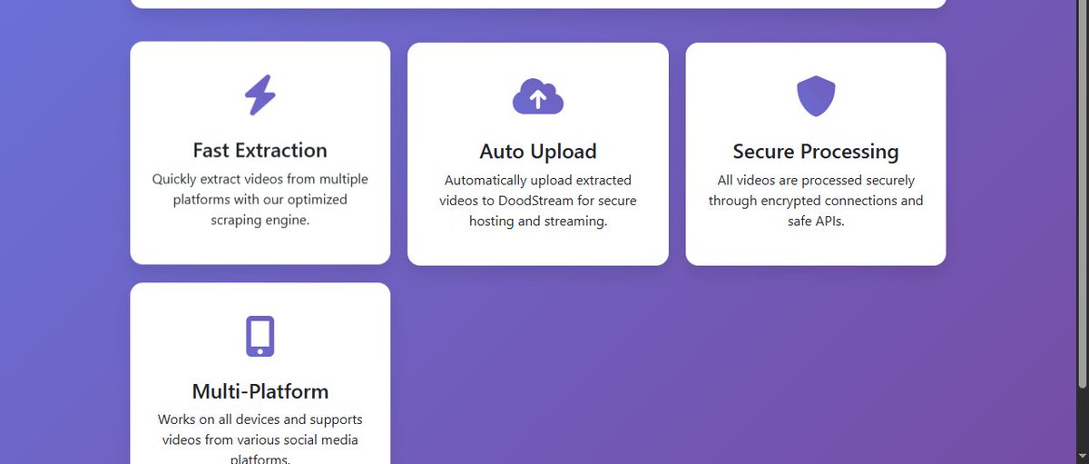 JonPooool's tweet photo. created a platform to get videos from any source and upload them automatically to online streaming services like #doodstream, #streamable, and #blomp, and from them you can automatically share the video to your streaming site or into your YouTube, TikTok, or Facebook. https://t.co/6UHxtSLtI8