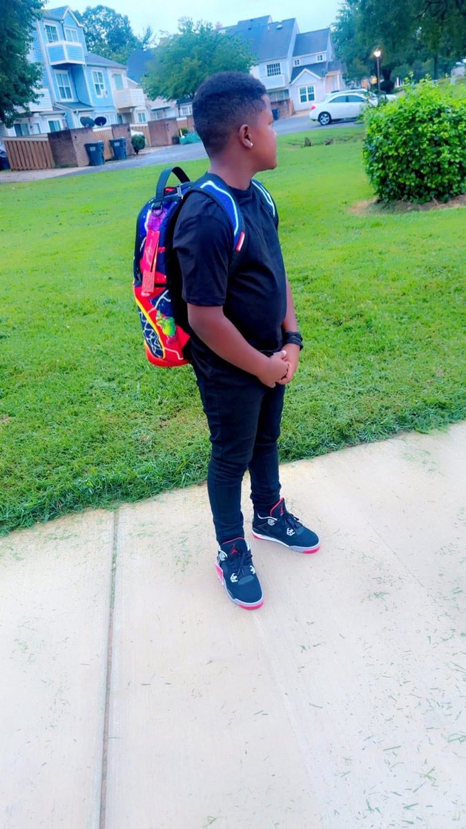 money_bean's tweet photo. Have A Great First Day Of School📚My Boy.!!!.You Growing Up..I Love You Mj🖤.
#MyFirstGodson. https://t.co/xHG0q5pKOV