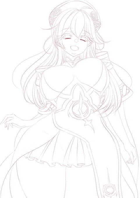 めっちゃシークレット絵の方やってました ふぅ

リリーナちゃんなんていましたね^^
線画まで終えました
ラフである程度作る派なのでなぞり中心に曖昧なところは形にしています
此処の工程をしっかりやれば下塗りは目をつぶってやれます😌
今日も葦月丸ペンver4.72が火を吹くぜ!(吹きました 