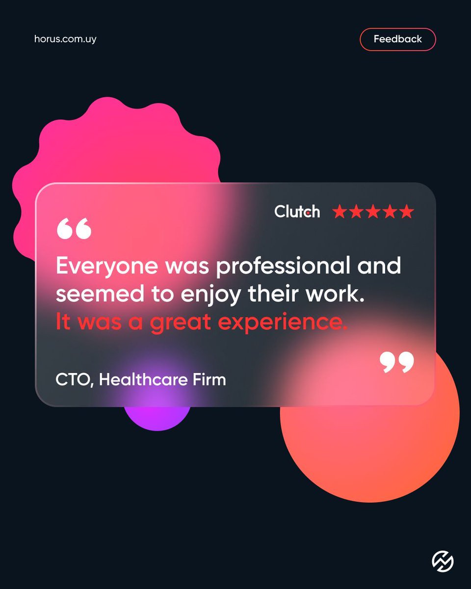 At Horus Studio, we focus on creating exceptional mobile experiences through collaboration, expertise, and innovation.

Clutch reviews reflect our work quality and our clients’ satisfaction.☺️