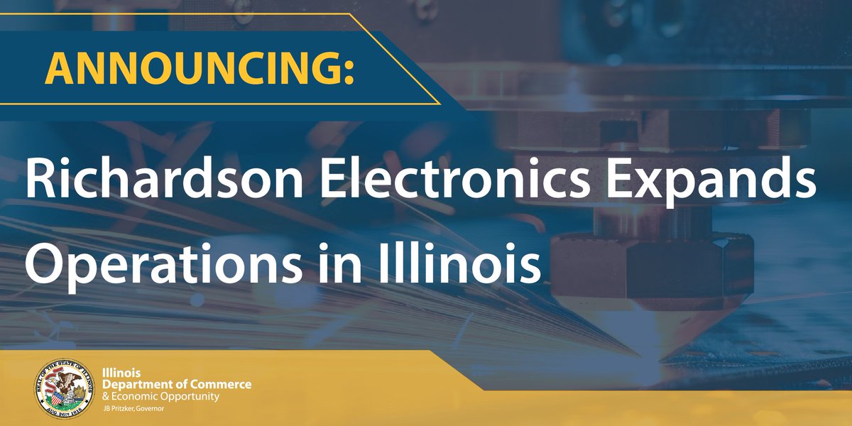IllinoisDCEO (@illinoisdceo) on Twitter photo Richardson Electronics is investing $8.5M to expand its operations in Illinois, create jobs, and build next-gen battery energy storage systems.🔋
Read more – bit.ly/4fOEl9J #BeInIllinois Richardson Electronics is investing $8.5M to expand its operations in Illinois, create jobs, and build next-gen battery energy storage systems.🔋
Read more – bit.ly/4fOEl9J #BeInIllinois