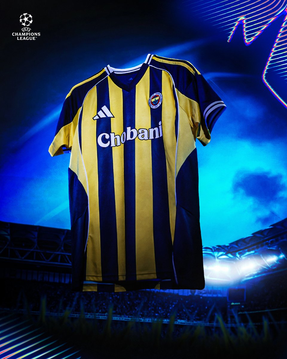 🟡🔵 Bu akşam <a href="/adidasfootball/">adidas Football</a> ve <a href="/fenerium/">Fenerium</a> iş birliği ile hazırlanan Çubuklu forma, beyaz şort ve beyaz konçla sahadayız!

#UCL #FBvSLB