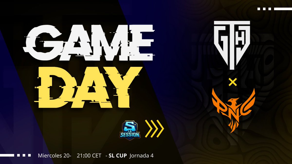 ⚔️MATCHDAY       

Hoy toca la cuarta jornada de liga contra un rival que no nos pondrá las cosas fáciles, os esperamos a todos en el directo. 

🏆 <a href="/lasession_/">LA SESSION</a> 
🆚#PanicGaming
⏰21:00 CET
🎙️<a href="/LilGerpi/">LilGerpi</a>
📺twitch.tv/lilgerpi

#Rematch #Rematchesports