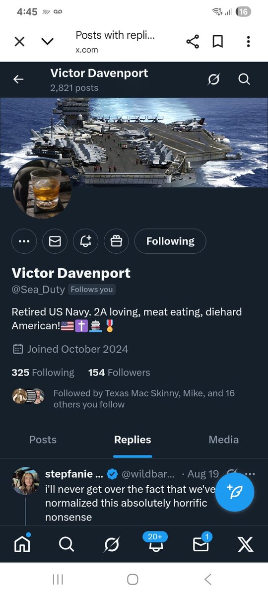 KJW (@hawkesbay69) on Twitter photo Can we get this US Navy Veteran some new friends
<a href="/Sea_Duty/">Victor Davenport</a>
F&R ๐ช๐ซถ๐๐ฅ๐ฏ๐บ๐ธ๐ซก Can we get this US Navy Veteran some new friends
<a href="/Sea_Duty/">Victor Davenport</a>
F&R ๐ช๐ซถ๐๐ฅ๐ฏ๐บ๐ธ๐ซก