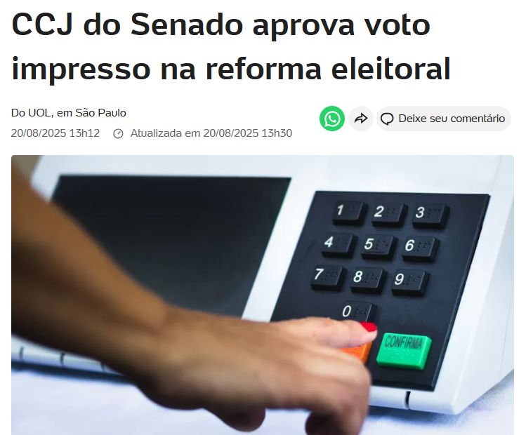 QUE QUE TÁ ACONTECENDO HOJE??? SEGUNDA GRANDE DERROTA PRO LULA E STF - VOTO IMPRESSO AUDITÁVEL APROVADO NA CCJ