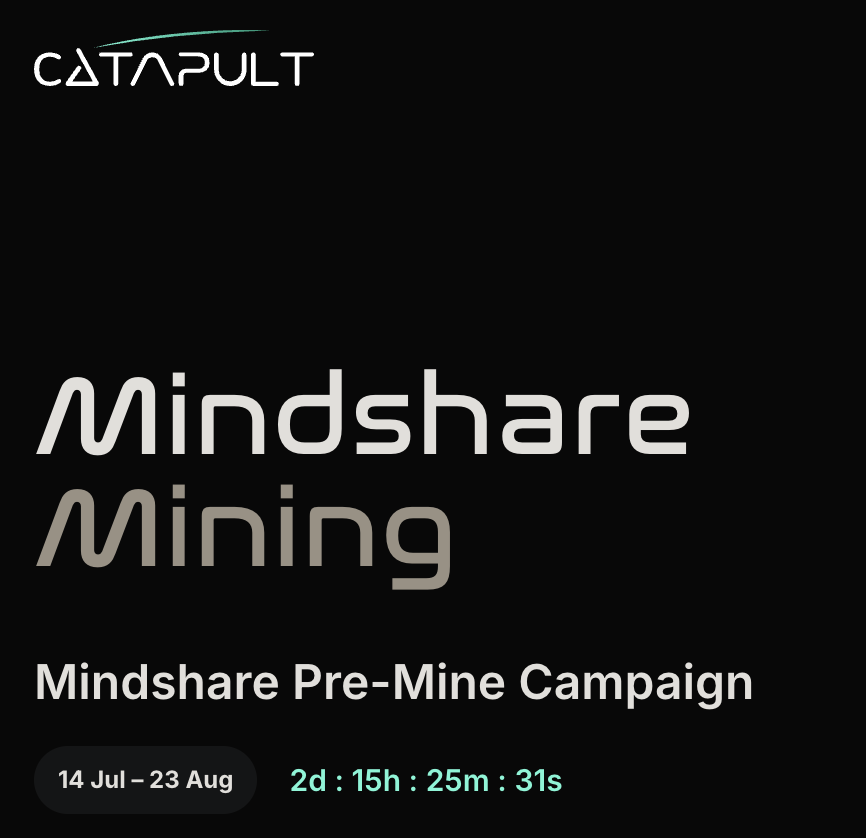 Okay this is crazy: <a href="/letsCatapult/">Catapult</a> rewards

There's 3 days left for the campaign (including today).

USDT:
ᐉ $100,000 total
ᐉ $15,313 left
ᐉ $5104/day

Catapult Credits:
ᐉ $100,000 total
ᐉ $52,500 left
ᐉ $17,500/day

Total Left to earn: $22604 PER DAY

Probably worth