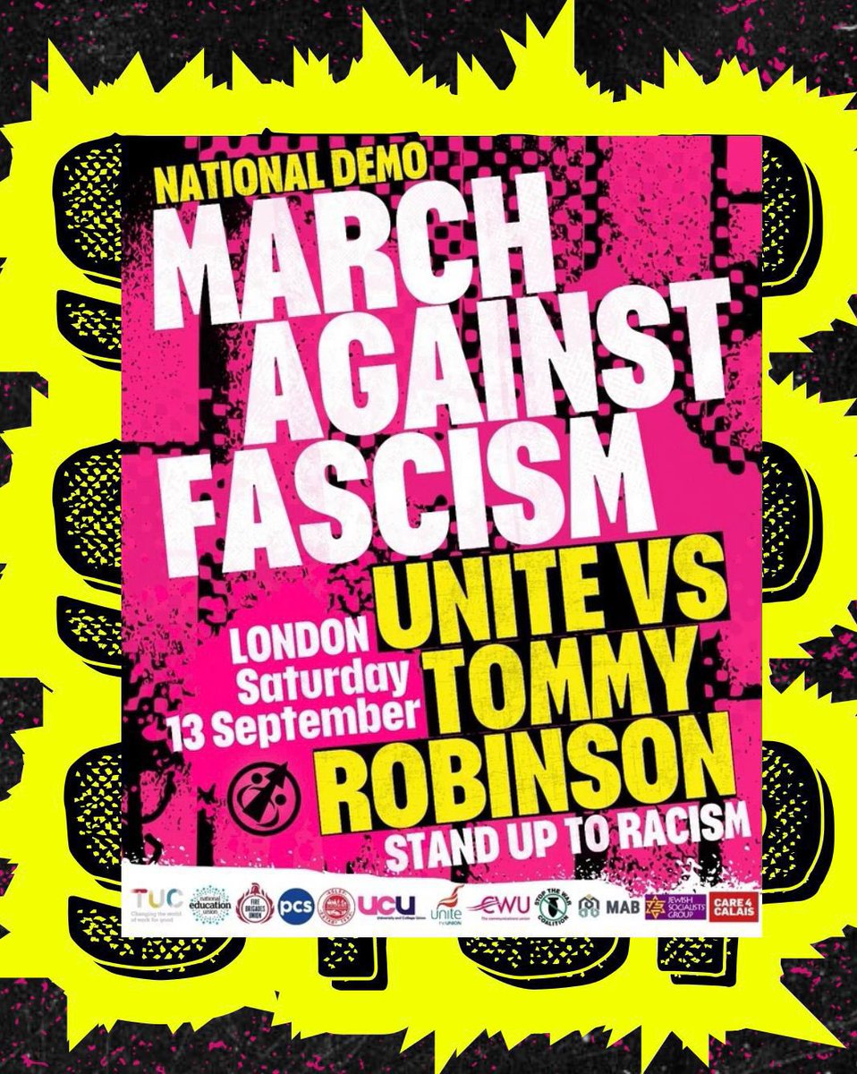 AntiRacismDay's tweet photo. As racist &amp; fascist mobs set the agenda on refugee &amp; asylum policy, anti-racists &amp; anti-fascists must take to the streets to oppose those cynically using refugees in hotels to stir up racism &amp; hatred. 

📣📣📣 Join us on Saturday 13th September &amp; march against racism &amp; fascism https://t.co/woiX5RudlK