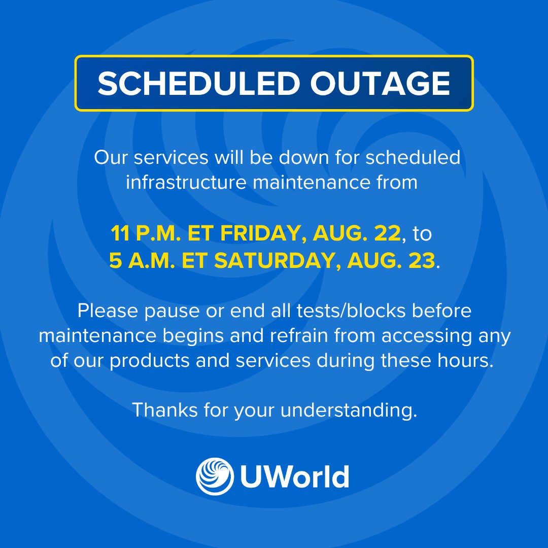 🚨 Please take note that our services will be down for scheduled infrastructure maintenance soon.