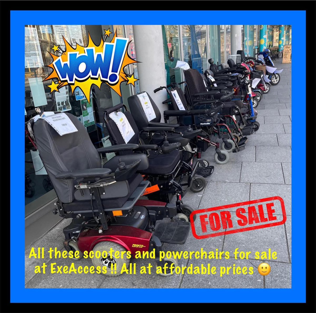 exeaccess904209's tweet image. Come and grab a bargain. Wheelchairs scooters for sale at a fraction of the price. Based in Princesshay exeter. All have been refurbished from kind donations.
#exeter
#princesshay 
#disability #Mobility #refurbished  #charity #charities
