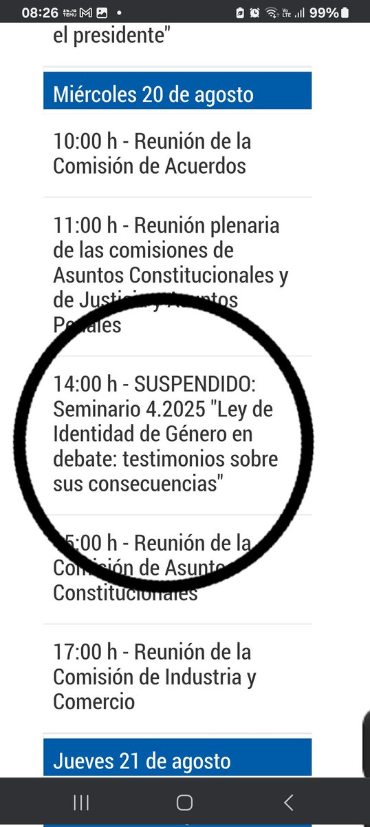 Esperando la reprogramacion de este evento.
<a href="/SenadoArgentina/">Senado Argentina</a> 
<a href="/PeiroClaudia/">Claudia Peiro</a>