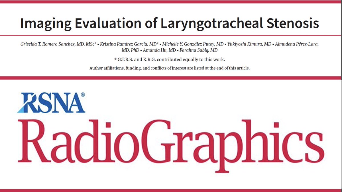 Katie S. Traylor MS, DO, DABR (@katietraylordo) on Twitter photo ● Please refer to Romero et al’s manuscript to read a well-organized review of imaging findings in laryngotracheal stenosis. pubs.rsna.org/doi/10.1148/rg…
#RGphx 24/24
<a href="/cookyscan1/">Cooky Menias</a> <a href="/RadG_Editor/">RadioGraphics_Editor</a> <a href="/RadioGraphics/">RadioGraphics</a> @kristinarg98 <a href="/gristere/">Teresa Romero MD</a> <a href="/almudenaperezl1/">Almudena Perez</a> <a href="/FarahnaSabiq/">Farahna Sabiq, MD</a> ● Please refer to Romero et al’s manuscript to read a well-organized review of imaging findings in laryngotracheal stenosis. pubs.rsna.org/doi/10.1148/rg…
#RGphx 24/24
<a href="/cookyscan1/">Cooky Menias</a> <a href="/RadG_Editor/">RadioGraphics_Editor</a> <a href="/RadioGraphics/">RadioGraphics</a> @kristinarg98 <a href="/gristere/">Teresa Romero MD</a> <a href="/almudenaperezl1/">Almudena Perez</a> <a href="/FarahnaSabiq/">Farahna Sabiq, MD</a>