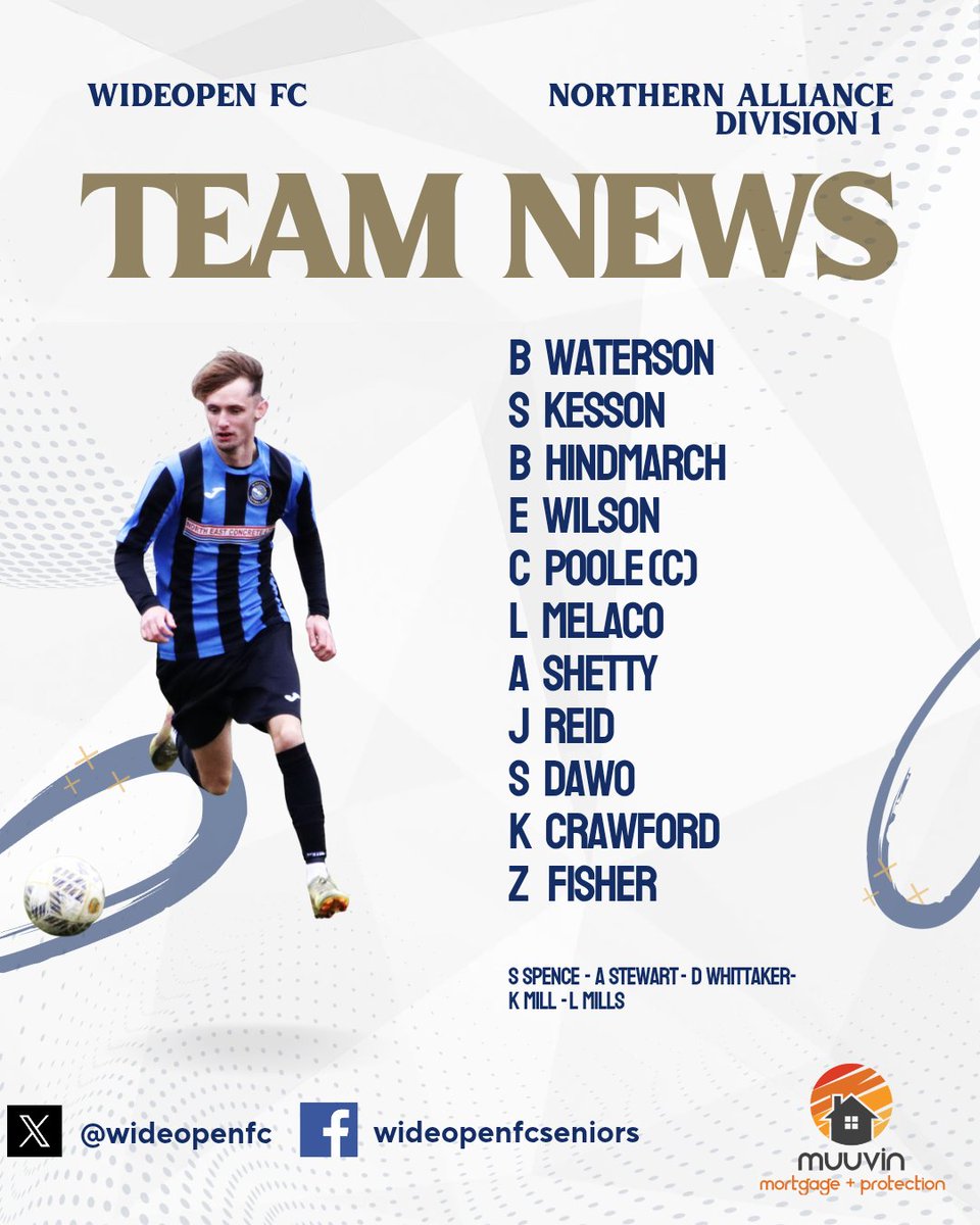 TEAMS NEWS | 

Here is how we line up to face <a href="/killingworth_fc/">Killingworth FC</a> 

#UTO