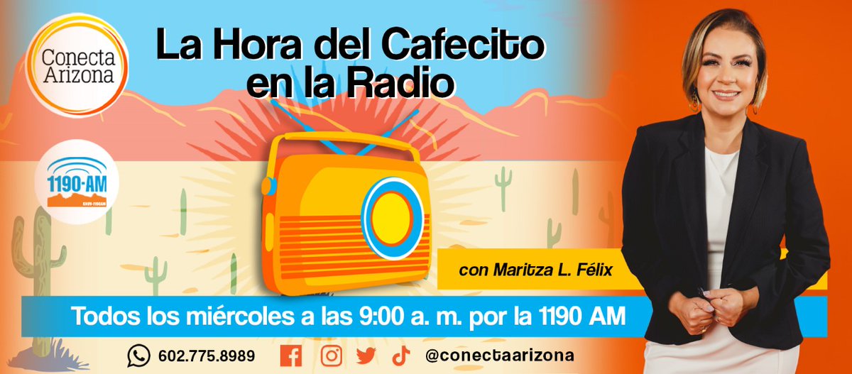 Conecta Arizona (@conectaarizona) on Twitter photo 📲La Hora del Cafecito☕en <a href="/LaOnda995FM/">LaOnda99.5FM</a> finalizó con la columna #CruzandoLíneas de <a href="/MaritzaLFelix/">Maritza L. Félix</a> y una reflexión sobre "el peso del apellido" Grijalva en el contexto de la elección del Distrito Congresional 7 en Arizona.
📲Aquí puedes escucharla:
facebook.com/LaOnda1190AM/v… 📲La Hora del Cafecito☕en <a href="/LaOnda995FM/">LaOnda99.5FM</a> finalizó con la columna #CruzandoLíneas de <a href="/MaritzaLFelix/">Maritza L. Félix</a> y una reflexión sobre "el peso del apellido" Grijalva en el contexto de la elección del Distrito Congresional 7 en Arizona.
📲Aquí puedes escucharla:
facebook.com/LaOnda1190AM/v…