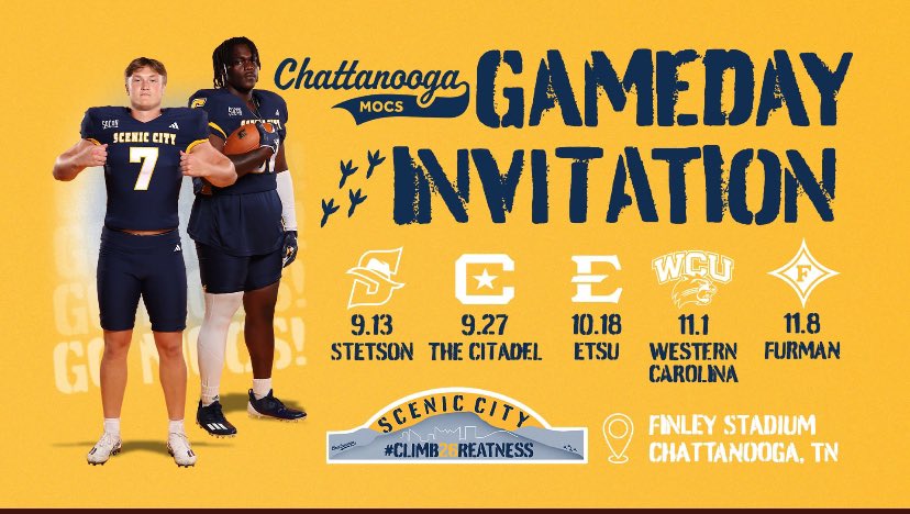 Aydenemmons28's tweet image. Big thanks to @AndrewBementUTC for the invite! Can’t wait to check out game day in Chattanooga @coachkriesky @Coach_Rayl #GoMocs #Grateful