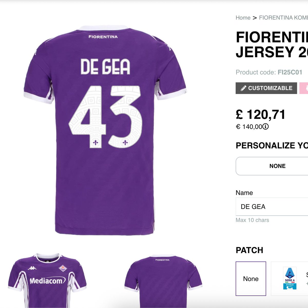 Yo, a mi misma: Lissett, tienes que ahorrar, no puedes hacer compras innecesarias. 

Also yo: ¿Y si me compro la camiseta de la Fiorentina con el nombre de David de Gea? 😍💜
Es que es preciosa🙈

#Fiorentina