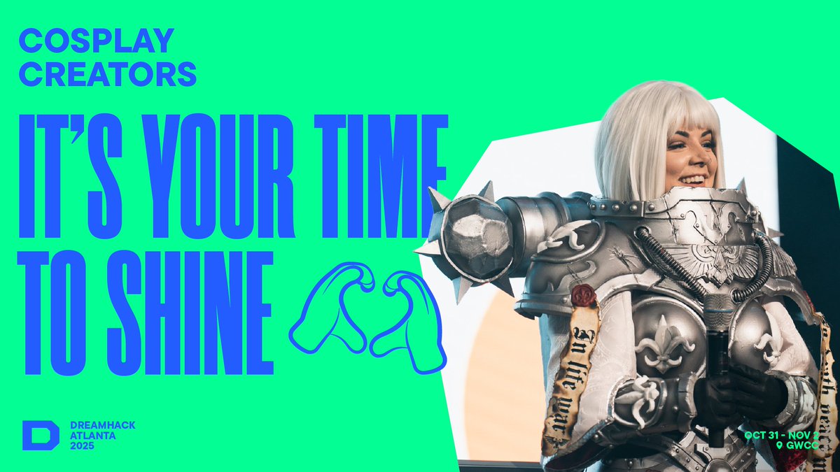 Did you know? Cosplayers can get in for FREE at #DHAtlanta! 💫 

This year, we launched our new Cosplay Creator Program, giving qualified Cosplayers a free ticket to #DreamHack Atlanta!

You’ll also get access to dedicated Dressing Rooms and Repair Stations, as well as the