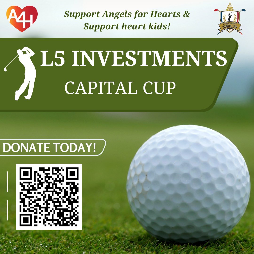 AngelsForHearts's tweet image. 🌟 The @L5Investments @DCAPartners Capital Cup is coming up! Join Curt Kaufman in supporting Angels for Hearts, bringing hope and normalcy to kids with congenital heart defects. Donate today to make a difference! 🫀💖 #angelsforhearts #capitalcup #supportchd #golfforgood