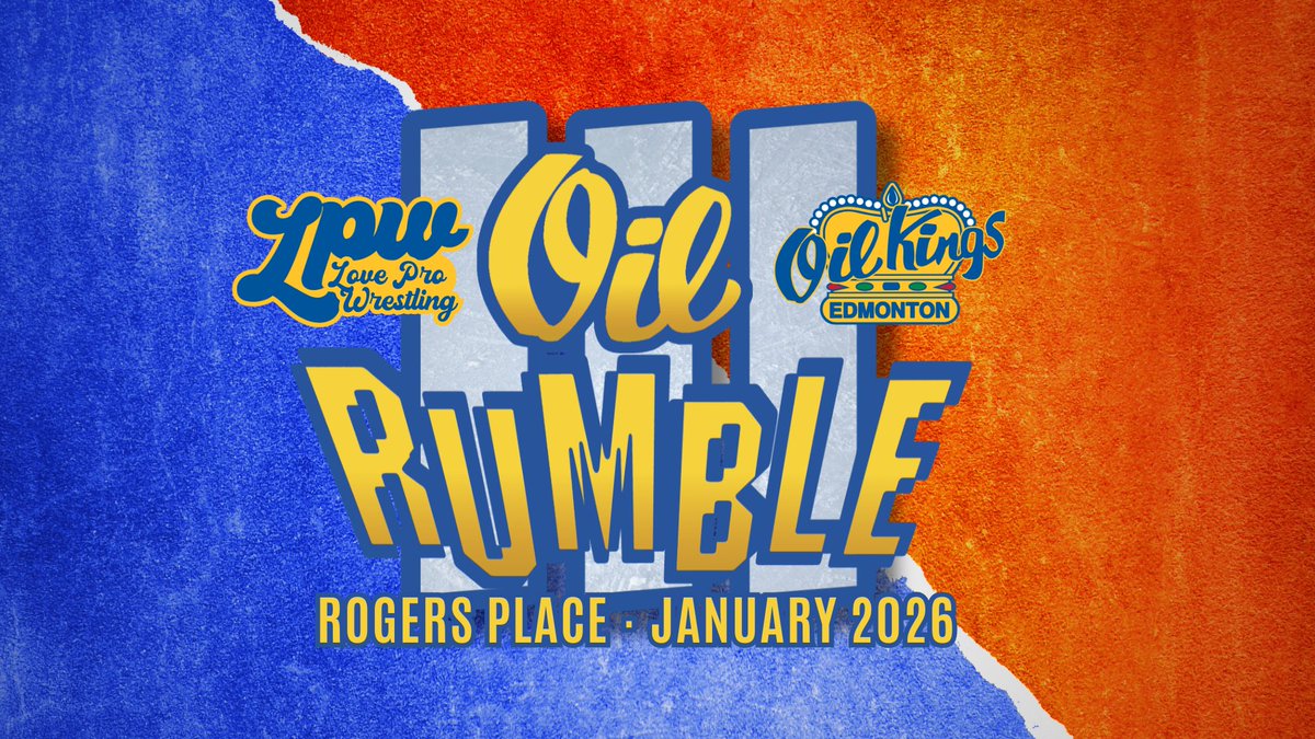 Love Wrestling || Love Pro Wrestling (@lovewrestlingca) on Twitter photo 🚨EVENT ANNOUNCEMENT!🚨
We're back in the big house, baby! Join us and the <a href="/EdmOilKings/">Edmonton Oil Kings</a> on Sunday, January 25th, as we take over <a href="/RogersPlace/">Rogers Place</a> for the third edition of THE OIL RUMBLE!
Set a reminder: tickets go on sale tomorrow at 11:00 AM! 🚨EVENT ANNOUNCEMENT!🚨
We're back in the big house, baby! Join us and the <a href="/EdmOilKings/">Edmonton Oil Kings</a> on Sunday, January 25th, as we take over <a href="/RogersPlace/">Rogers Place</a> for the third edition of THE OIL RUMBLE!
Set a reminder: tickets go on sale tomorrow at 11:00 AM!