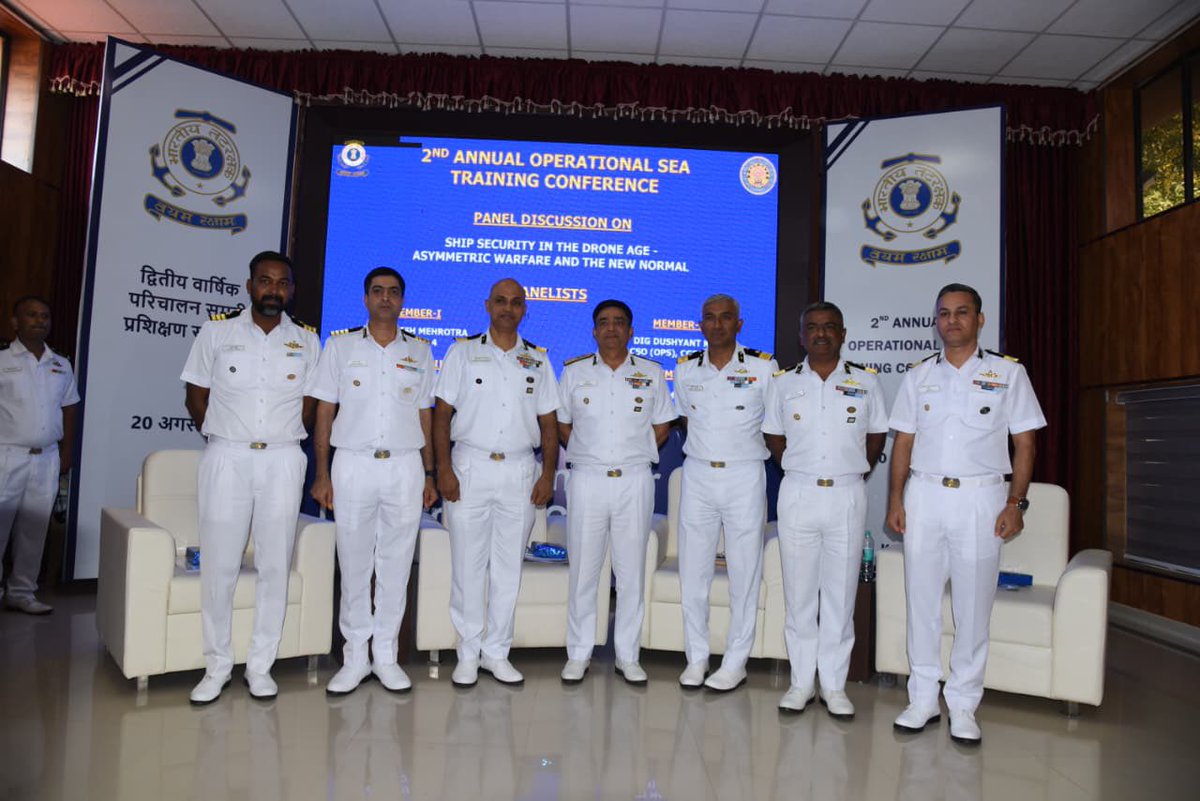 IndiaCoastGuard's tweet photo. @IndiaCoastGuard hosted the 2nd Annual Operational Sea Training Conference #OSTC at #Kochi, focusing on enhancing training standards, refining methodologies & building a robust framework to boost operational readiness and excellence at sea.
#MaritimeSafety
#OperationalReadiness https://t.co/T17B6fzUri