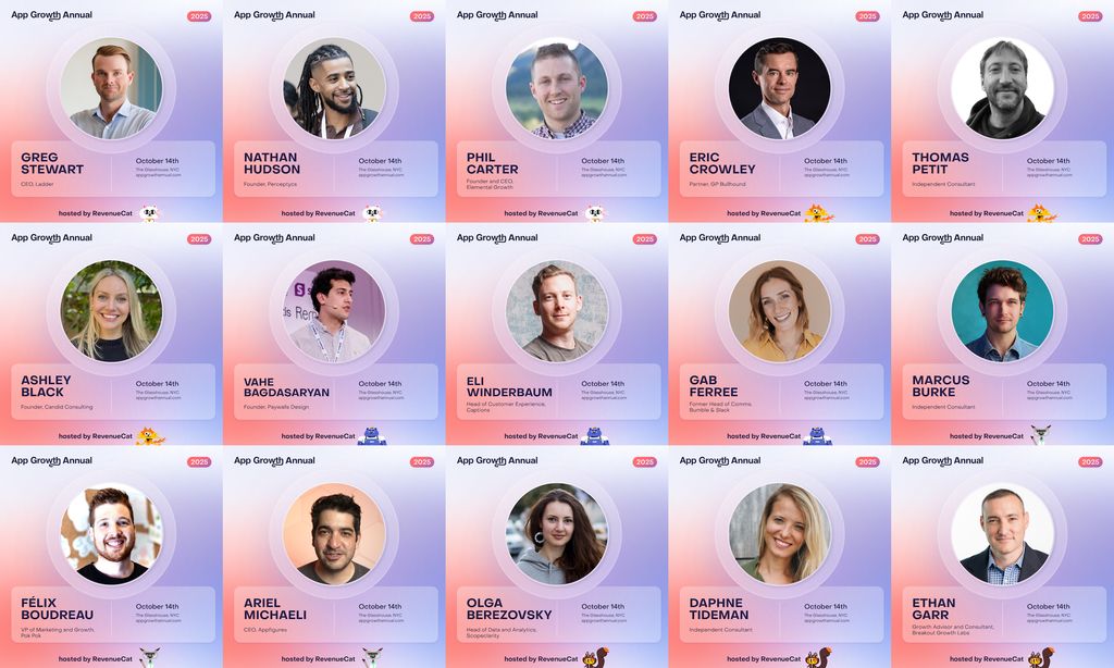 🚨 App Growth Annual 2025 is just 55 days away!

Here’s the first wave of speakers joining us in NYC + online.

🎤 1 keynote + 🛠️ 14 workshops with leaders shaping the future of app growth.

And this is only half the lineup… 👇 🧵 

#AppGrowthAnnual