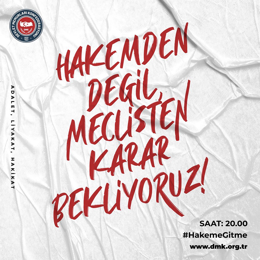 A_Mrdgl's tweet photo. Bunca memur ve memur emeklisinin hak ve menfaatleri hakem kararıyla belirlenmemelidir…  

 #HakemeGitme https://t.co/sUyJWpQsZ9