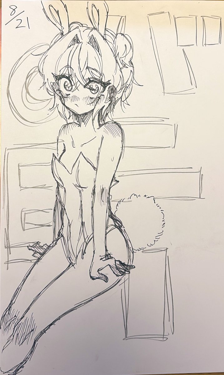 今日は筆が乗ってるHappy😎💥
#バニーの日 #イラスト