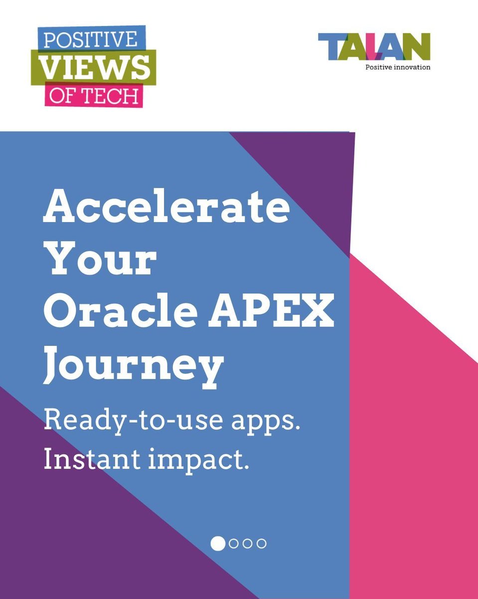 TalanOracleTech's tweet image. Accelerate your Oracle APEX journey—no starting from scratch.
Our ready-to-use Accelerators deliver impact from day one: directories, help-desk, team comms, PL/SQL testing & more.
talan.com/americas/en/re…
#orclapex