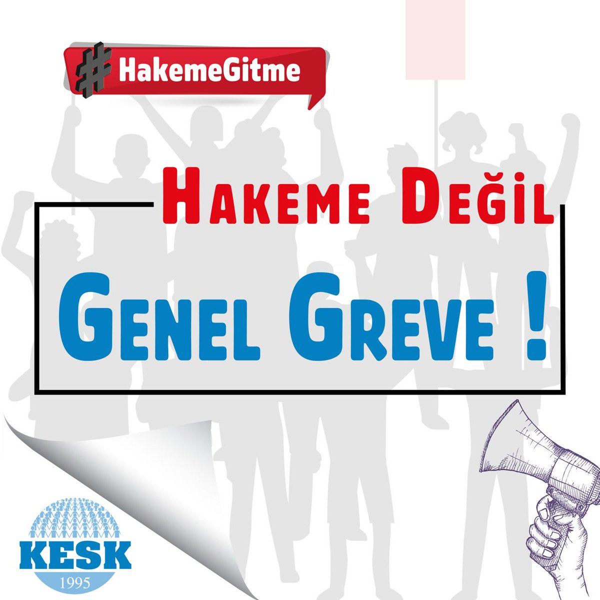 egitimsen's tweet photo. ✔️Emekçinin sesini duymayan, taleplerini yok sayan hükümete cevabımız genel grev olacak! 
#HakemeGitme https://t.co/JiG4VoYOHe