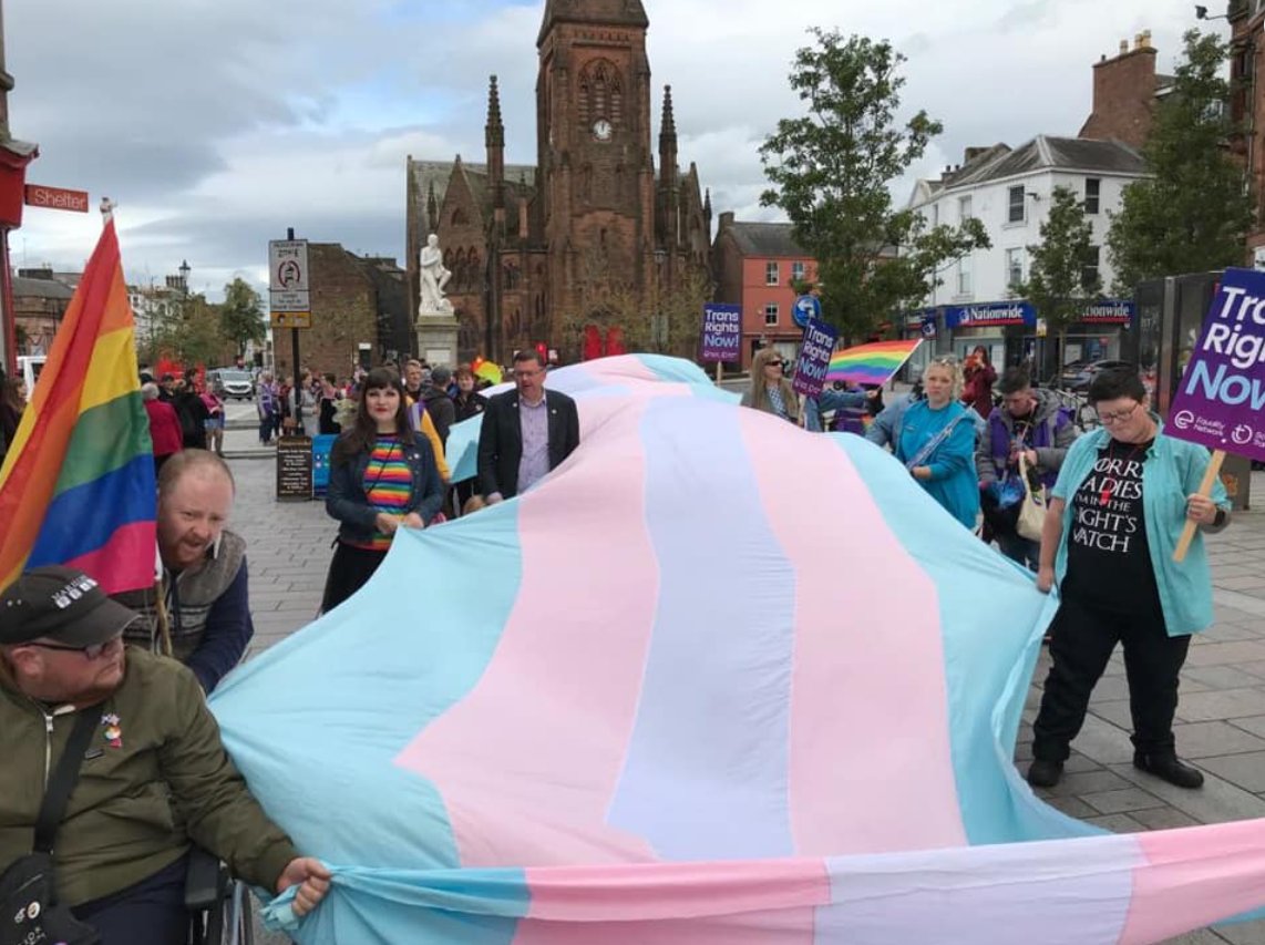 ripx4nutmeg (@ripx4nutmeg) on Twitter photo Here's Labour MSP Colin Smyth, standing with a 16 foot transgender flag in 2019. He said it was a "privilege" to carry it at a 'trans rights' protest. He later voted for self ID in Scotland.
Today he was charged over the possession of indecent images of children Here's Labour MSP Colin Smyth, standing with a 16 foot transgender flag in 2019. He said it was a "privilege" to carry it at a 'trans rights' protest. He later voted for self ID in Scotland.
Today he was charged over the possession of indecent images of children