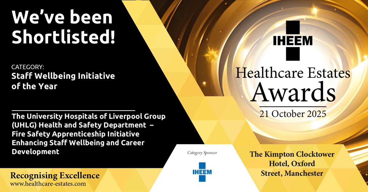 nhsUHLG_EandF's tweet photo. 🏆 Thrilled to announce @nhsUHLG has been shortlisted for TWO prestigious awards at the 2025 IHEEM @HCEstates Awards - Staff Wellbeing Initiative of the Year and Diversity and Inclusion Award! 

Creating opportunities, achieving excellence.

#HealthcareEstates2025 https://t.co/KgUtwEY4a3