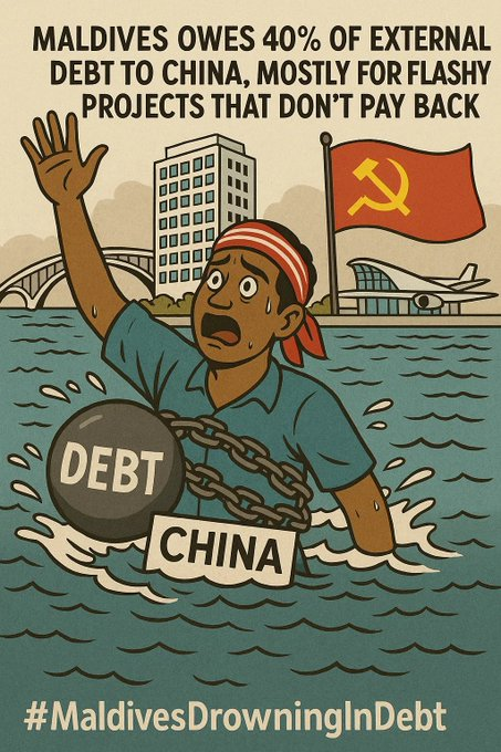 #China’s infrastructure loans hide dangerous clauses that give it control over strategic assets if payments stall. Sovereignty is collateral. #MaldivesDrowningInDebt