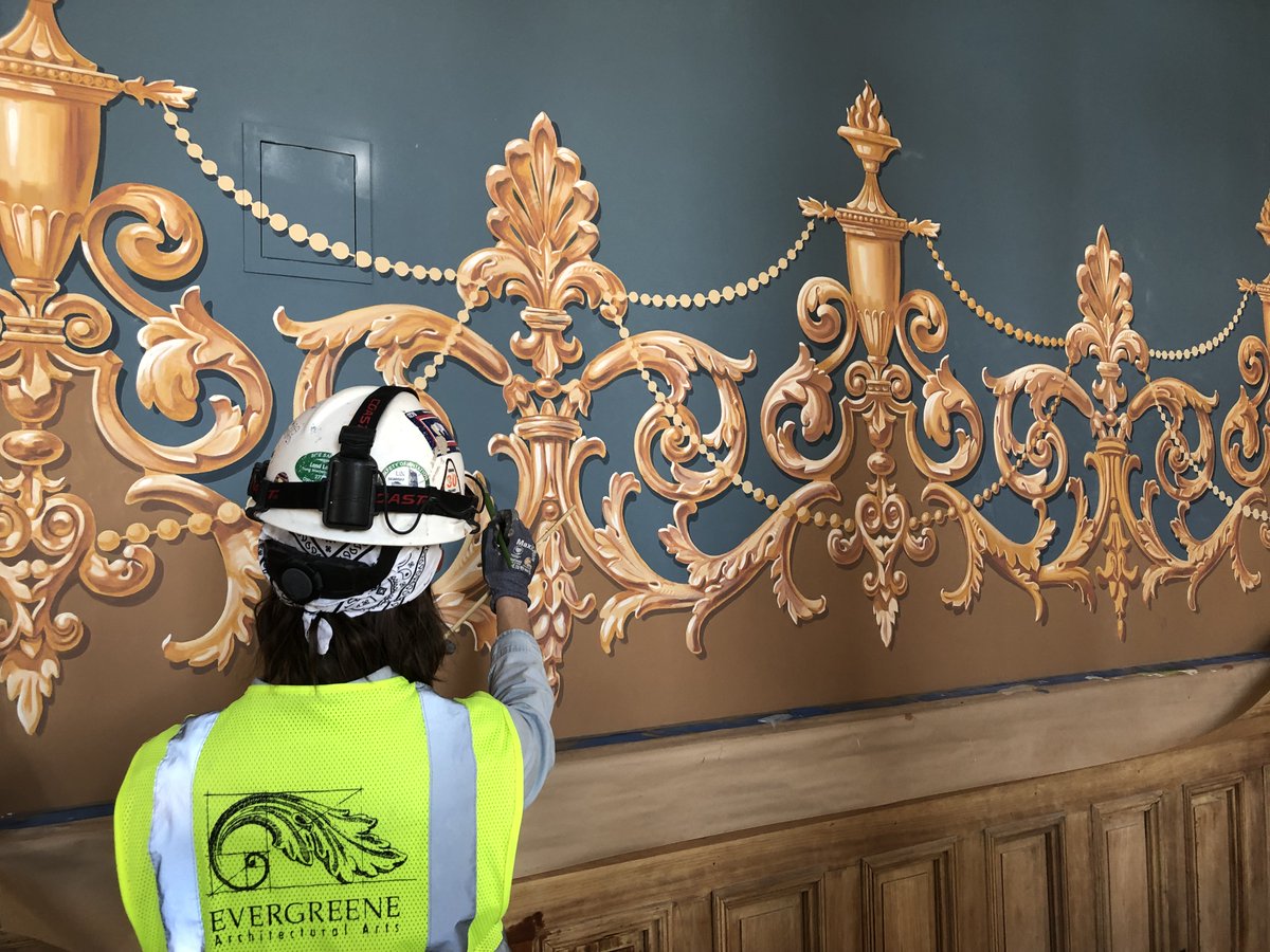 EverGreeneAA's tweet image. EverGreene has restored decorative arts and architecture in 41 of America’s 50 capitols. 

Our journey as the nation’s premier capitol restorer began in 1988 with the New Jersey State House. Read the full article: evergreene.com/capitols/

#Worldclasscraftsmanship