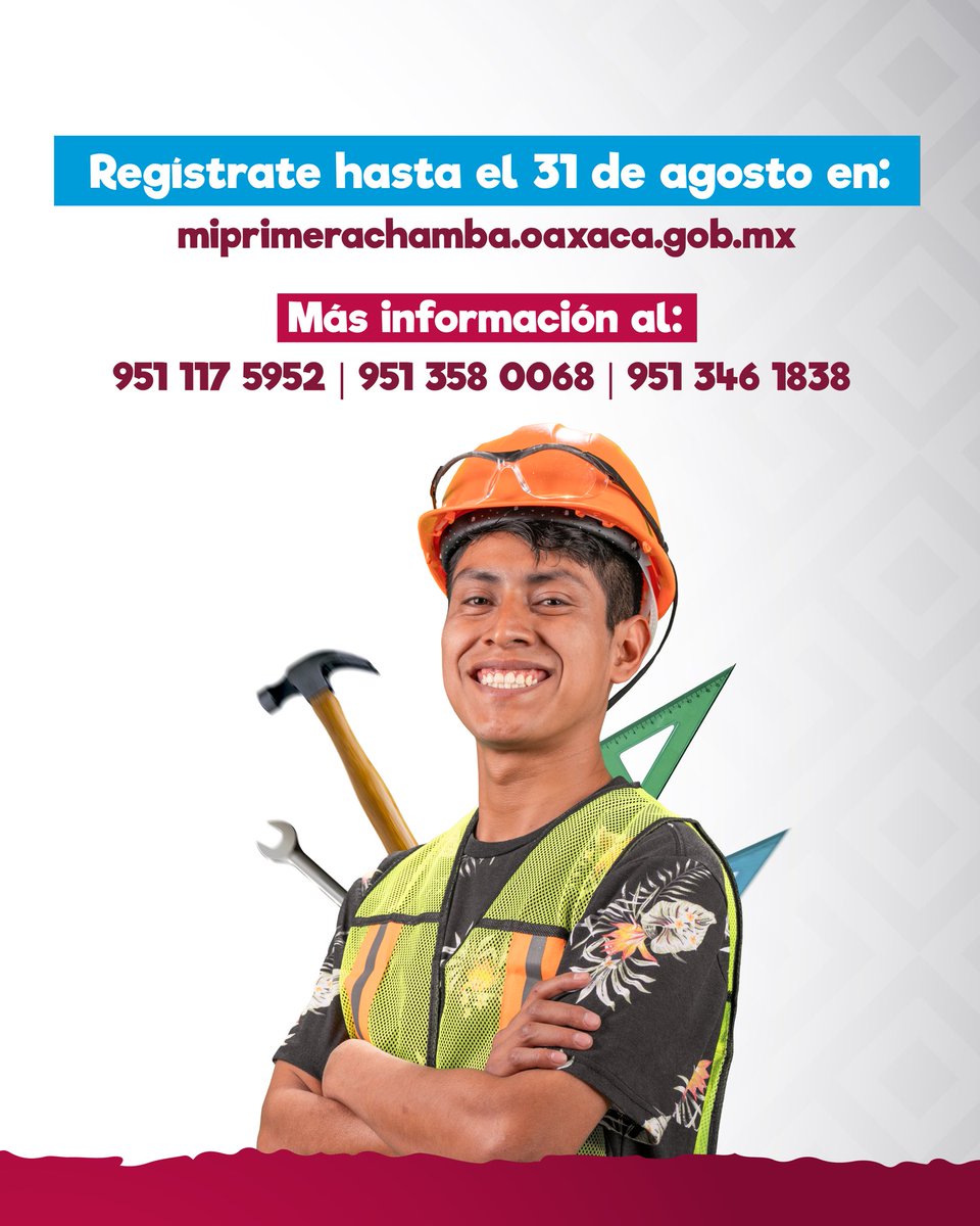 LA PRIMAVERA OAXAQUEÑA IMPULSA TU DESARROLLO PROFESIONAL CON MI PRIMERA CHAMBA

¿Acabas de egresar de la universidad y buscas empleo? Sé parte de #MiPrimeraChamba, Experiencia que Transforma, y comienza tu vida profesional. Regístrate hasta el 31 de agosto en: