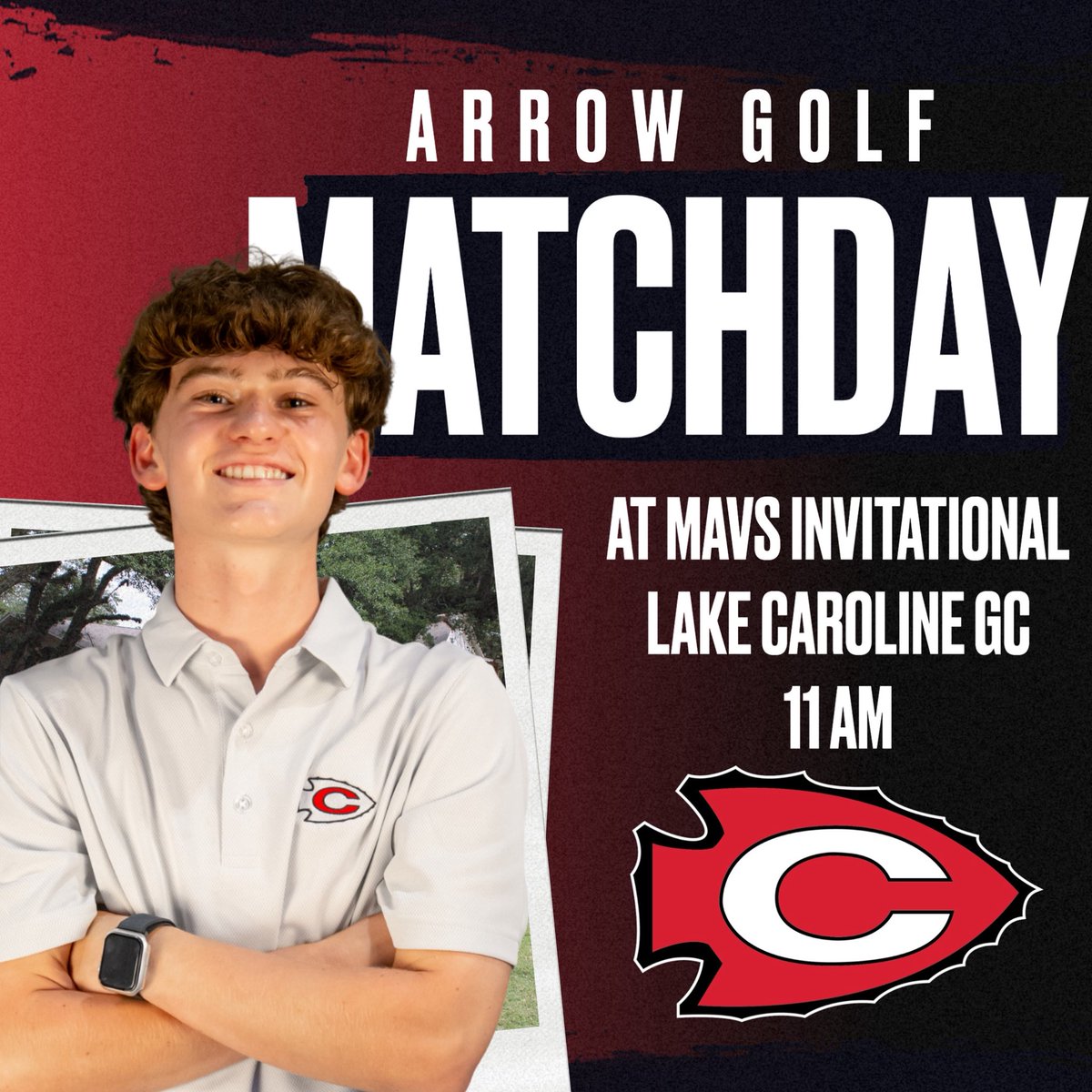 GoArrows's tweet photo. Arrow Golf returns to action today after a third-place finish at Vicksburg Country Club yesterday. The Arrows will compete in Germantown’s Mav Invitational at Lake Caroline Golf Course in Madison.

#The401 #asalways #GoArrows https://t.co/YTvAWwVZrT
