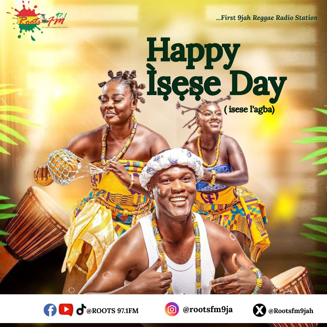 RootFmNewsRoom1's tweet photo. Ìṣẹṣe l’agba! ✨🌿

At Roots 97.1FM, we say Happy Ìṣẹṣe Day to everyone keeping the culture alive. May our traditions continue to shine through generations. 

#ÌṣẹṣeDay #RootsFM #OneSoundDifferentVoices https://t.co/HYYz0JVq8Y