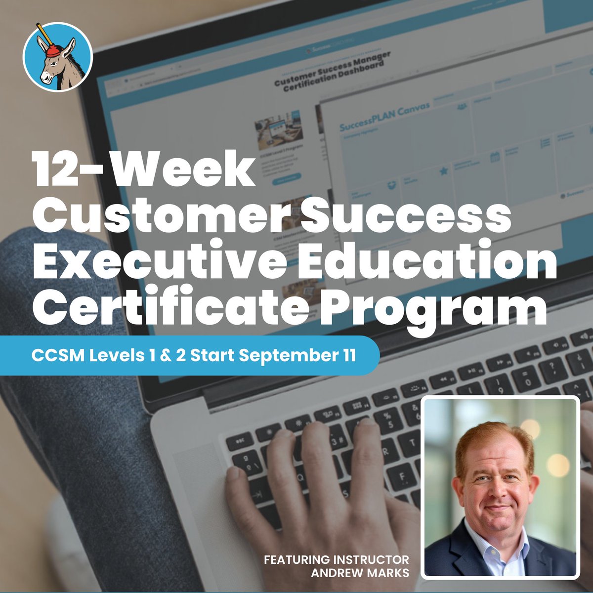 The CCSM Executive Education Certificate Program transforms CS professionals into revenue-driving strategic advisors through competency-based training enhanced with live expert coaching.

Class starts September 11. Save $250 with code FALLCERT-250: successcoa.ch/3V0H6Lj