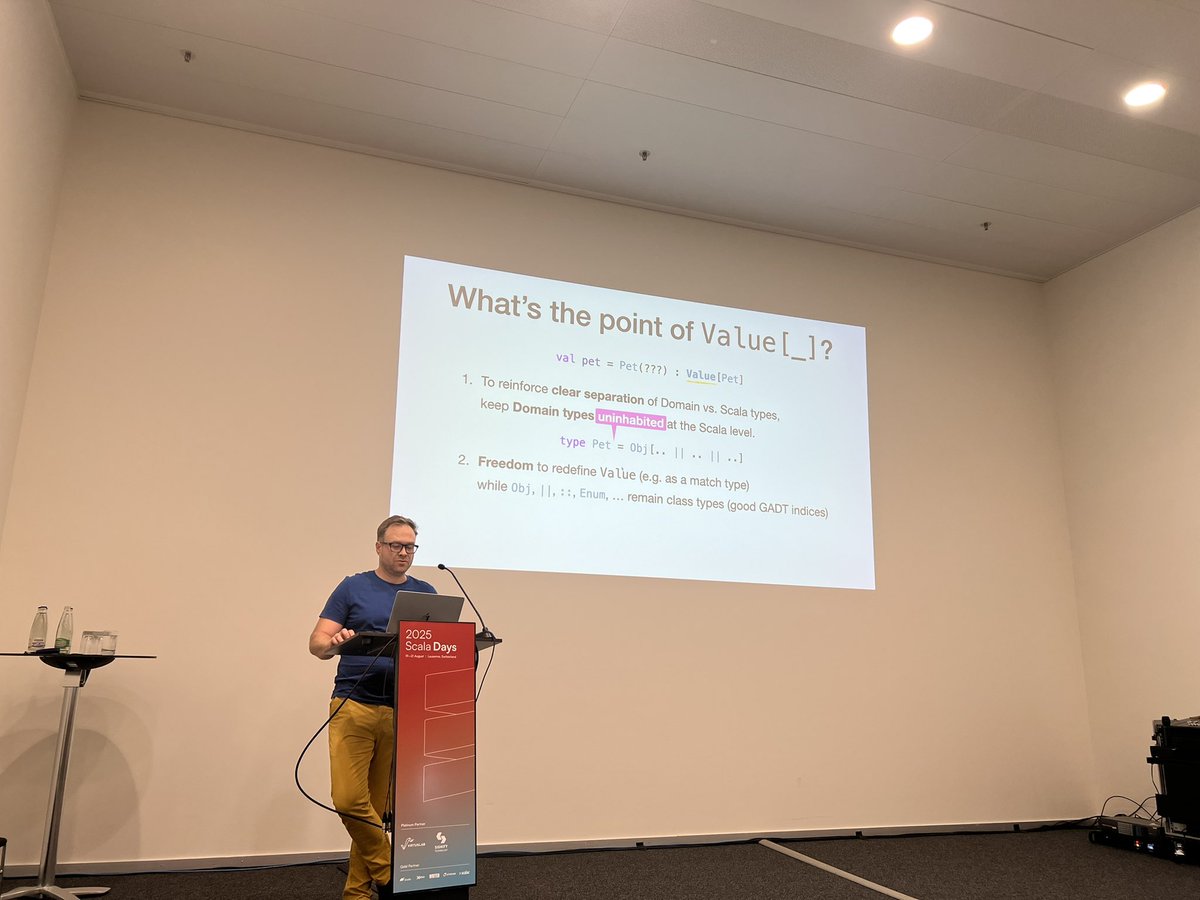 Jakub Kozłowski (@kubukoz) on Twitter photo <a href="/tomas_mikula/">Tomas Mikula</a> presenting a very cool library, but most importantly explaining some design decisions behind it - really insightful talk about library API design in modern Scala! <a href="/scaladays/">Scala Days</a> <a href="/tomas_mikula/">Tomas Mikula</a> presenting a very cool library, but most importantly explaining some design decisions behind it - really insightful talk about library API design in modern Scala! <a href="/scaladays/">Scala Days</a>