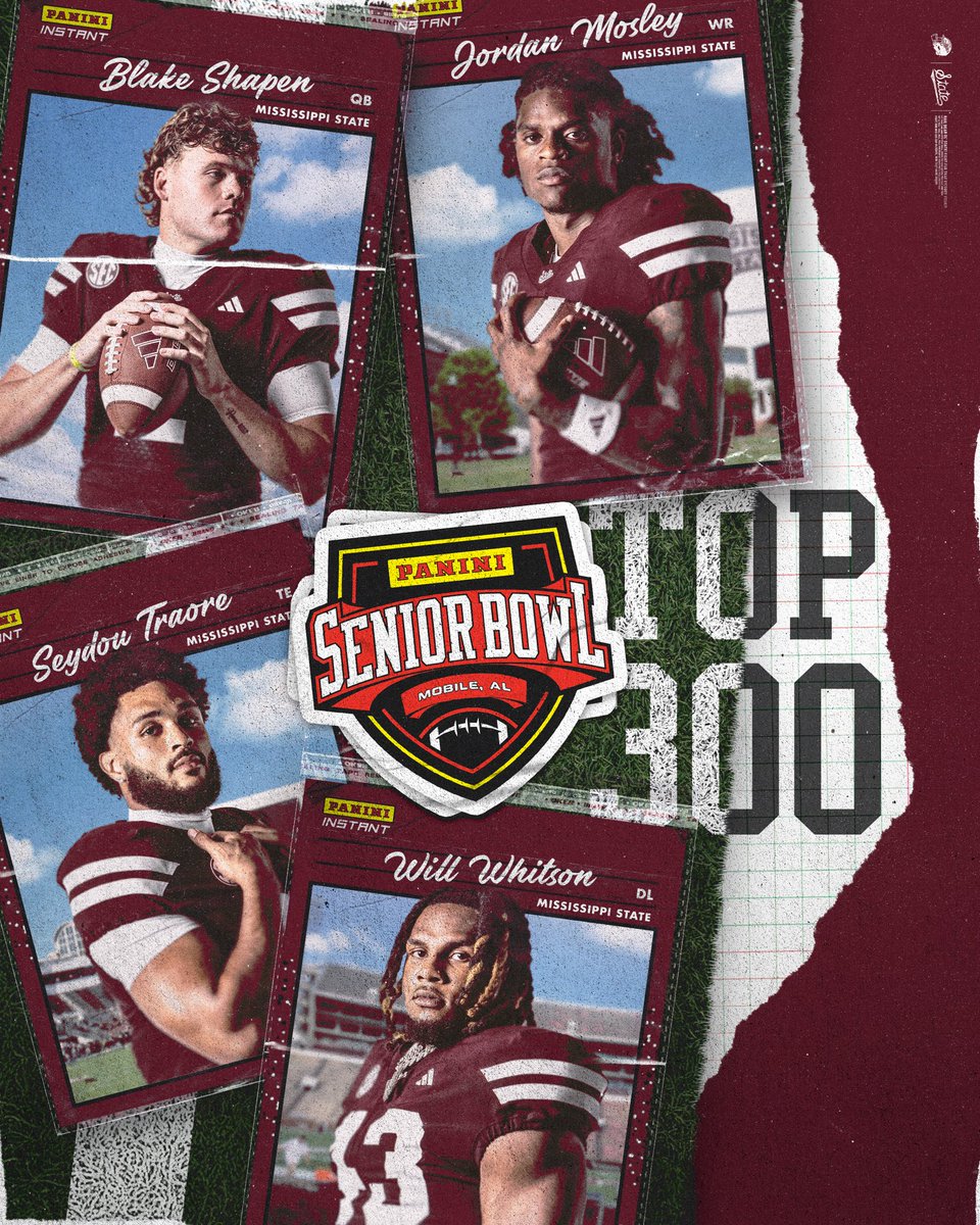 Four Dawgs land a spot on the <a href="/seniorbowl/">Panini Senior Bowl</a> Top 300 List!

#BestOfTheBest || #WherePlayersPlay

#HailState || #TheDraftStartsInMOBILE