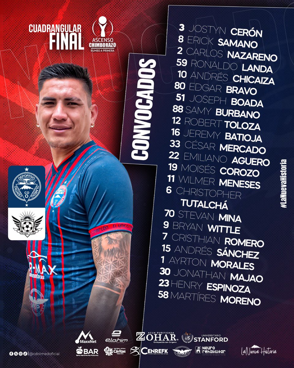 cdolmedoficial's tweet image. *CONVOCADOS DE CD OLMEDO PARA ENFRENTAR A SONORAMA FC* 🟣🔵 #LaNuevaHistoria #CDOlmedo #CuadrangularFinal