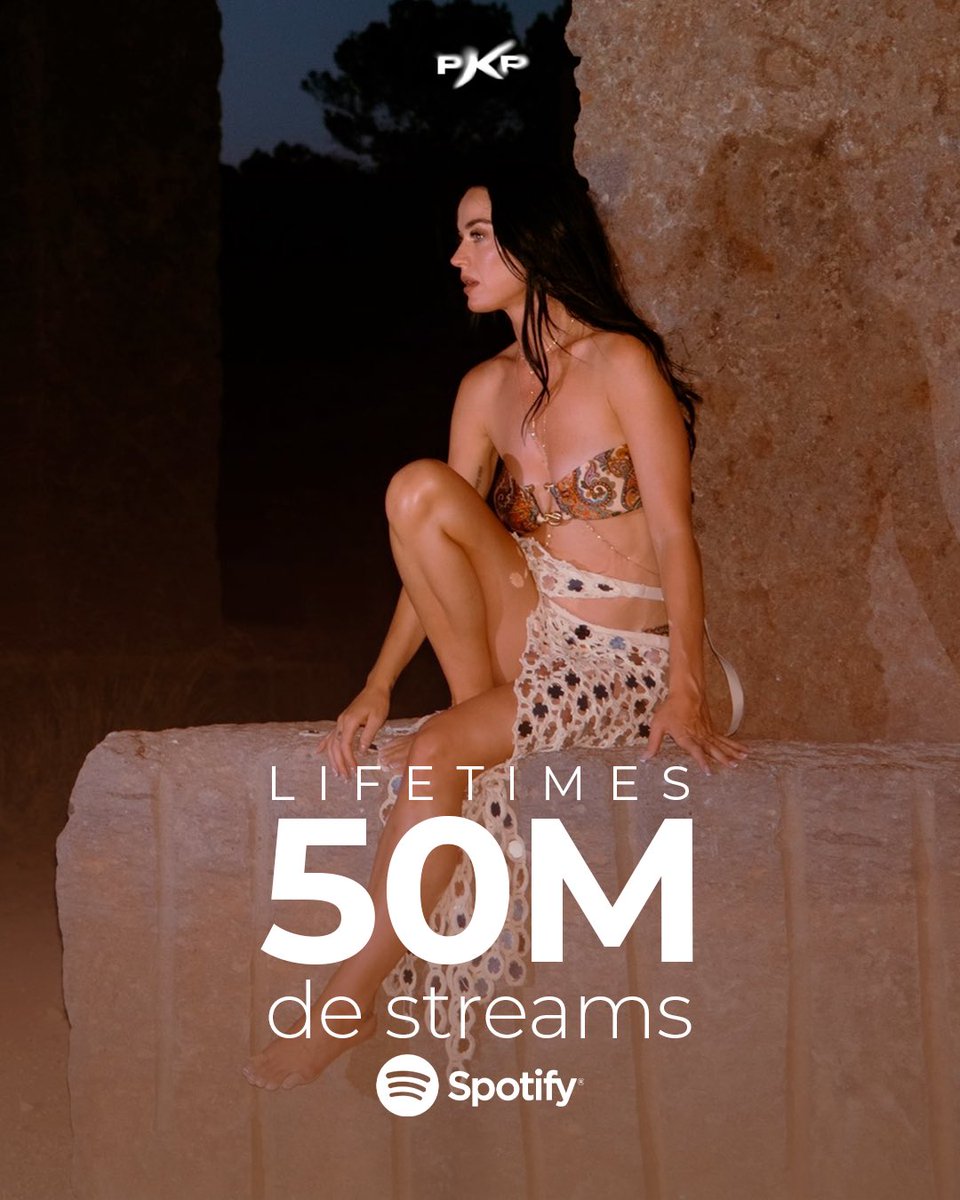 Can you believe it? “LIFETIMES” ultrapassou a marca de 50 milhões de streams no Spotify. Essa é a 44° canção de Katy Perry a conseguir tal feito, sendo a terceira da era ‘143’. 🧡♾️