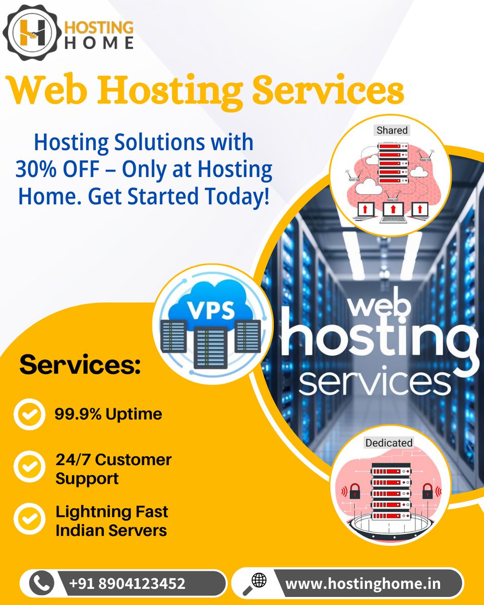 Hostinghome1's tweet image. 30% OFF on Web, Shared, VPS &amp;amp; Dedicated Hosting Only at Hosting Home
visit us
hostinghome.in
contact us
+91-8904123452
#websitehosting #hostingservice #hosting #webhosting #webhostingservices #vps #shared #dedicated #vpsserver #sharedhosting #dedicatedserver #hostinghome