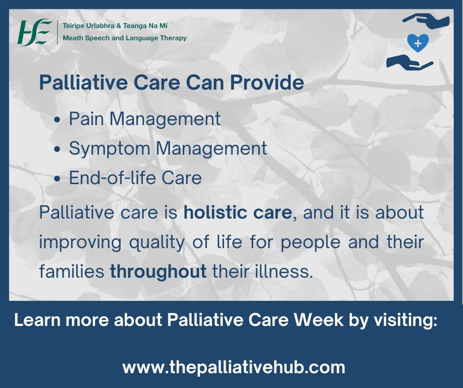 Meath HSE Speech and Language Therapy (@meathslt) on Twitter photo #PalliativeCareWeek2025 takes place 7th-13th September.
The theme is "Living for Today, Planning for Tomorrow".
#PalliativeCareWeek #PalliativeCare #SLT #SLP #MeathSLT <a href="/AIIHPC/">All Ireland Institute of Hospice & Palliative Care</a> #PalliativeCareWeek2025 takes place 7th-13th September.
The theme is "Living for Today, Planning for Tomorrow".
#PalliativeCareWeek #PalliativeCare #SLT #SLP #MeathSLT <a href="/AIIHPC/">All Ireland Institute of Hospice & Palliative Care</a>