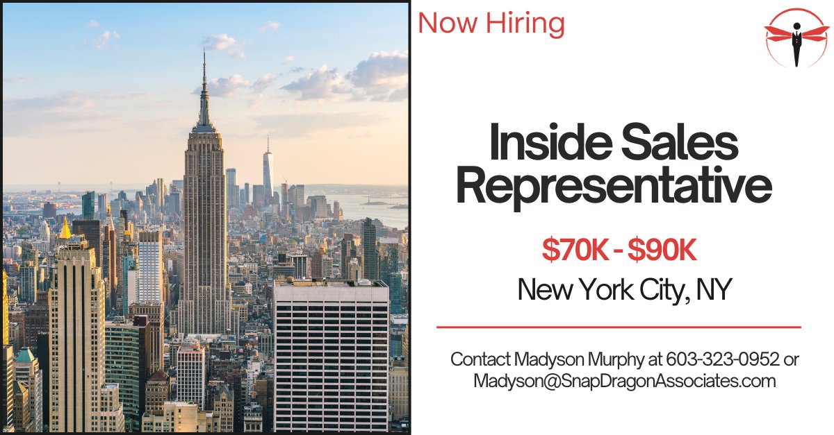 📍 NYC: Hiring an Inside Sales Rep for a family-owned building products wholesaler.

• $70K–$90K base + bonus
• M–F schedule
• 401K w/ 25% match
• Sell lumber, plywood, &amp; specialty building supplies

🔗ow.ly/bYGm50WIsu0

#sales #nyc #salesjobs #buildingmaterials #hiring
